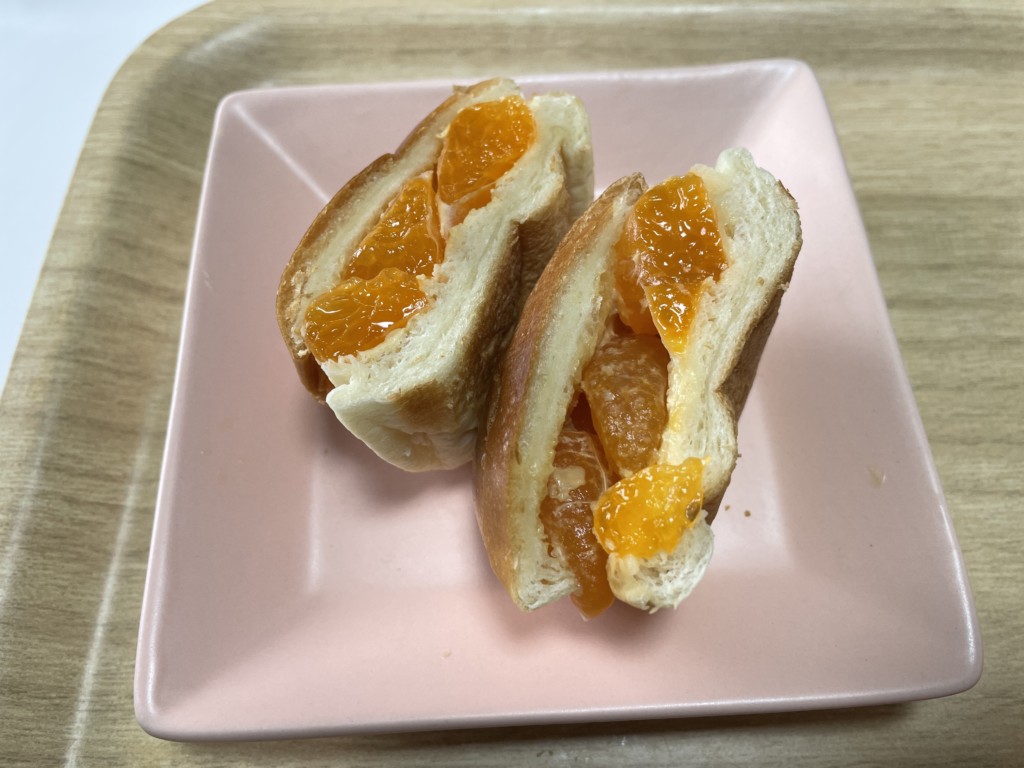 【シューイチ】みかんのピーナツバターサンド作って完成した画像